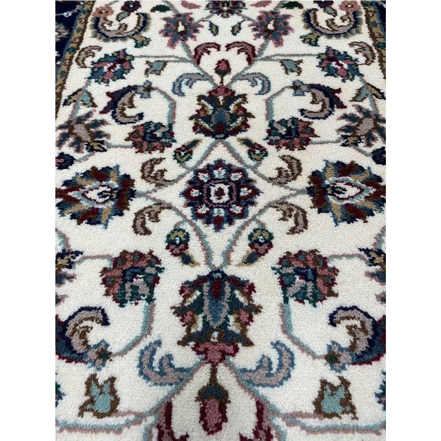 White Handwoven Tabriz Style Area Rug 2x3 For Sale - Image 8 of 9
