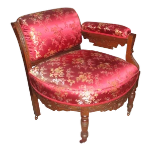Late 19th Century Antique Aesthetic Movement Attributed Herter Bros Carved Walnut Corner Chair