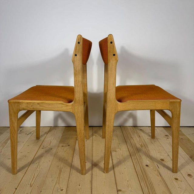 Orange Vintage Danish Chairs, 1960s, Set of 6 For Sale - Image 8 of 12