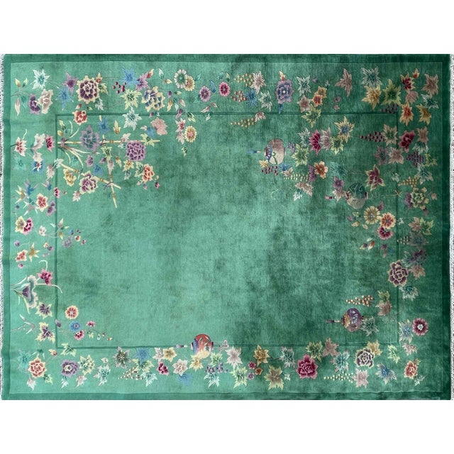 Step into a realm of timeless elegance with our exquisite Art Deco Rug, a genuine marvel from the 1920s that exudes the...