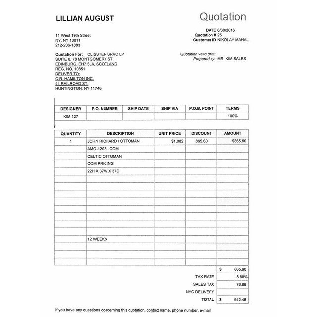 Celtic Ottoman by John Richard For Sale - Image 6 of 7