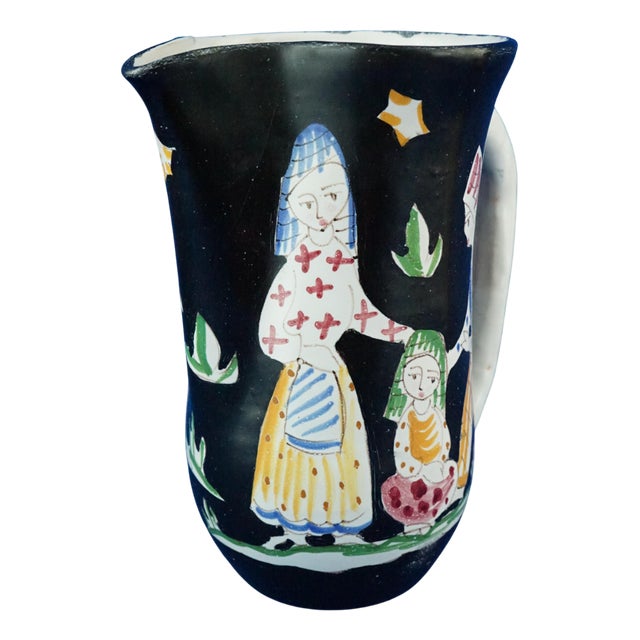 20th Century Ceramic Jug by the Cas Vietri Factory, Italy, 1960s For Sale