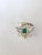 2020s Set in 18k Gold, 1.52 Carats Zambian Emerald & Rose Cut Diamonds Engagement Ring, Us Size 6 For Sale - Image 5 of 13