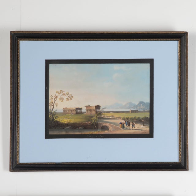 Early 19th Century Neapolitan Artist, Naples, Gouache Paintings, 1830, Set of 4 For Sale - Image 5 of 6