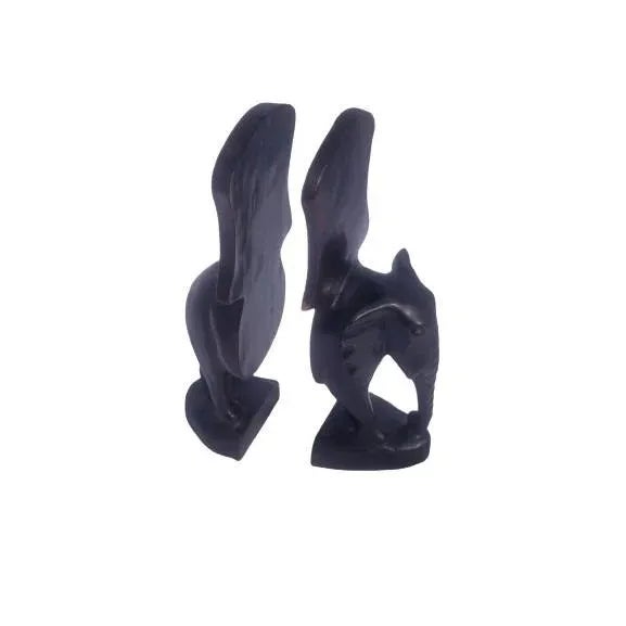 Vintage Mid 20th Century Hand Carved African Elephant Bookends - a Pair For Sale - Image 9 of 12