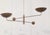 Elegant vintage brass chandelier with a geometric and minimalist design, perfect for modern, industrial, or mid-century...
