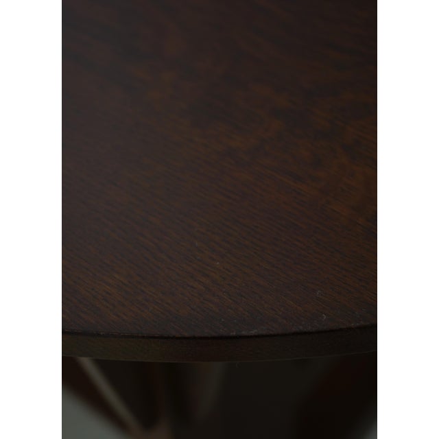 2010s Stickley Mission Oak Oval Library Table For Sale - Image 5 of 13