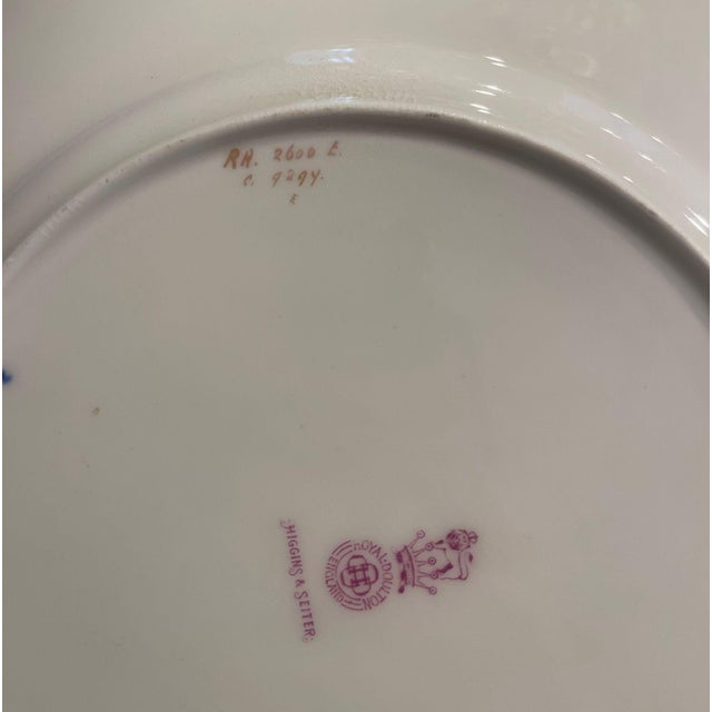 Early 20th Century Early 20th C. Royal Doulton for Higgins & Seiter, Gilt Dinner Plates, Set of 12. For Sale - Image 5 of 10