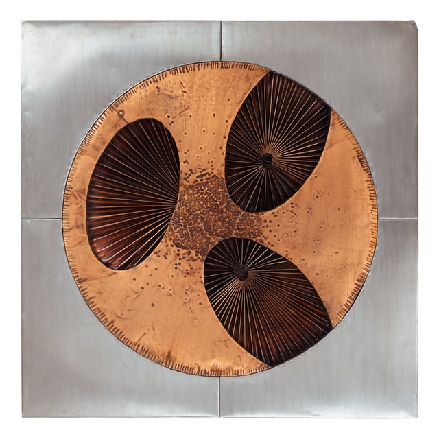 Brutalist Mixed Metal Artwork by Sammy Tsui, 1960s For Sale