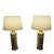 Rare Pair of Sculptural Cream and Gold Ceramic Table Lamps by Bitossi for Bergboms, Italy, 1960s A striking pair of...