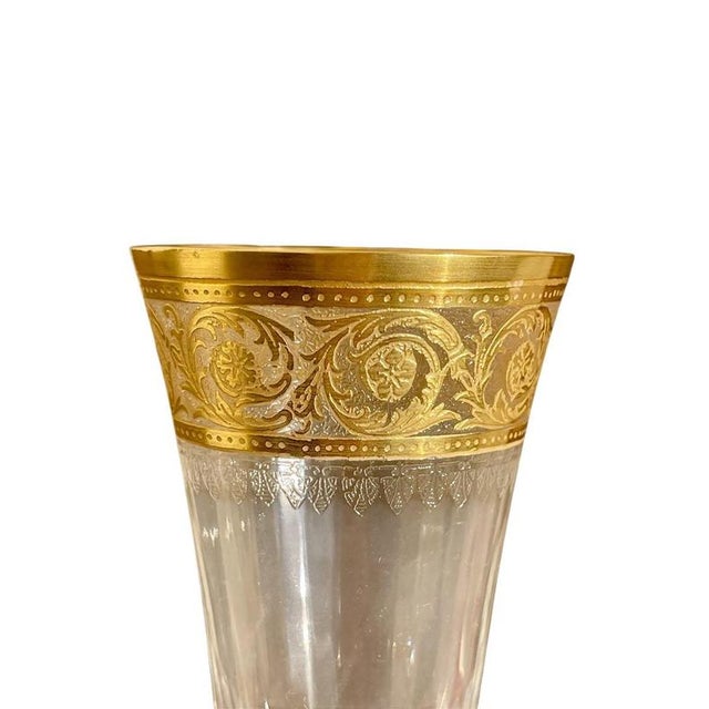 Thistle Champagne Flutes from Saint Louis, Set of 9 For Sale - Image 4 of 9