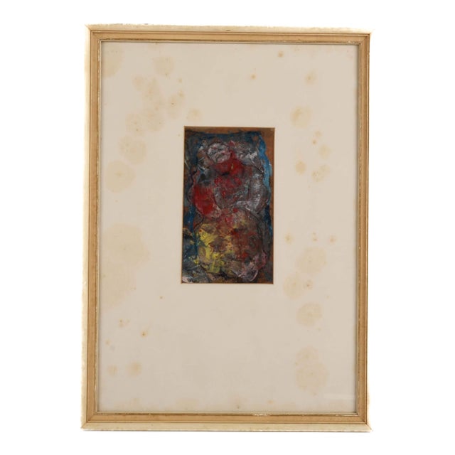 Framed Signed J. Akston "The Mandarian, 1963" Mixed Media on Paper For Sale
