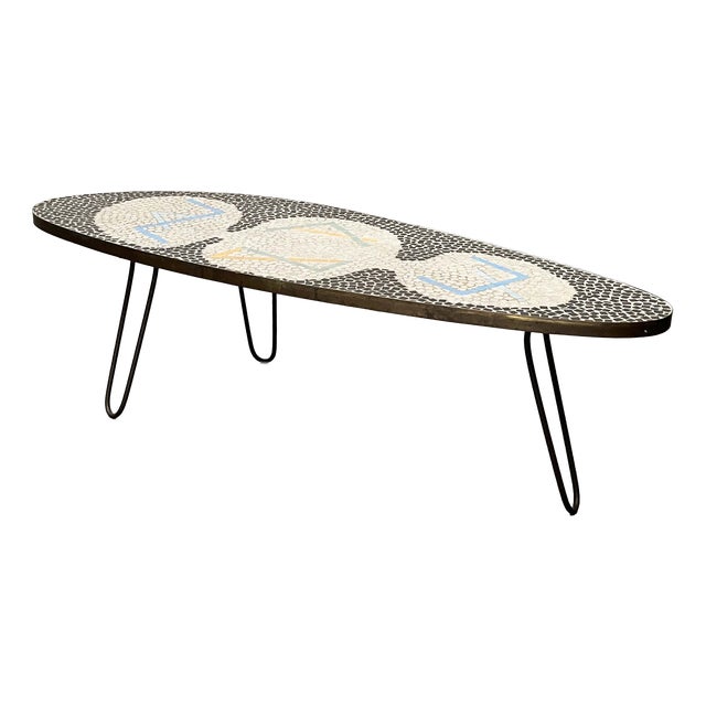 Mid-Century German Mosaic Couch Table from Berthold Müller Oerlinghausen, 1960s For Sale
