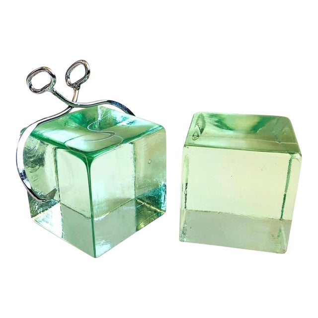 1980s Curtis Jere Ice Block Bookends For Sale