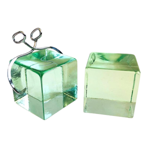 1980s Curtis Jere Ice Block Bookends