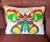 Mid-Century Modern Mid-Century Modern Rectangular Accent Pillow With Quilted Mod Graphic Butterfly Design Circa 1970 For Sale - Image 3 of 9