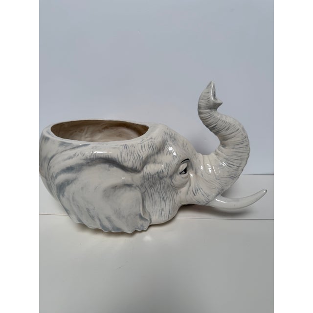 Beautiful MCM elephant planter pot stamped THM. Please see photos for dimensions. Made of ceramic. Sourced the estate of a...