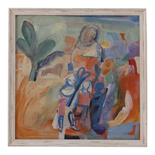 "Old Mother of Grace With Children" Expressionist Figurative Painting by Andrew Portwood For Sale