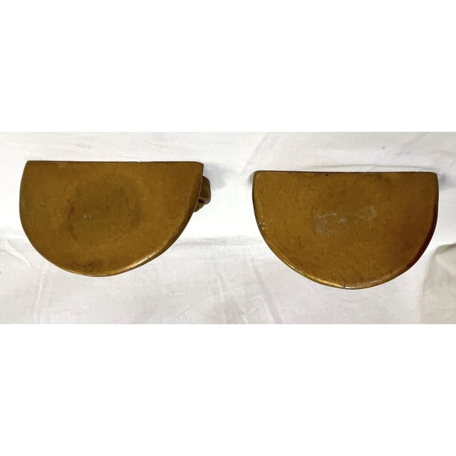 Gold Mid 20th Century Rose Bouquet Wood Wall Brackets- a Pair For Sale - Image 8 of 12