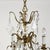 Vintage Brass and Crystal Chandelier 5 Light Baroque Rococo Revival Made in Sweden For Sale - Image 9 of 18