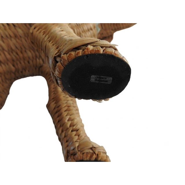 Large 27" Life-Size Hand-Woven Wicker Airedale Terrier Sculpture — Made in the Philippines For Sale - Image 4 of 12