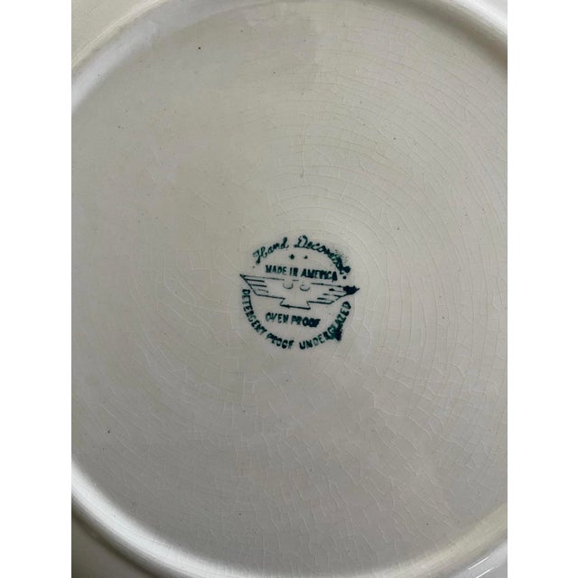 Mid-Century Modern 1950s MCM Marcrest Swiss Chalet Small 9 7/8” Plates Scandi Chic - Set of Five (5) For Sale - Image 3 of 9