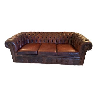 1970s Oxblood Chesterfield Sofa For Sale