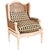 Vintage pair of Louis XV wingback double caned bergeres crafted sometime in the late 20th century. Structurally sound -...