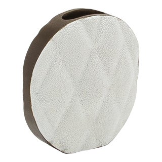 Modern Quilted Shagreen Vase by Kifu Paris For Sale