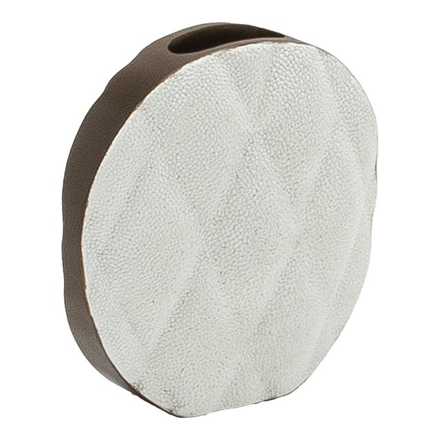 Modern Quilted Shagreen Vase by Kifu Paris For Sale