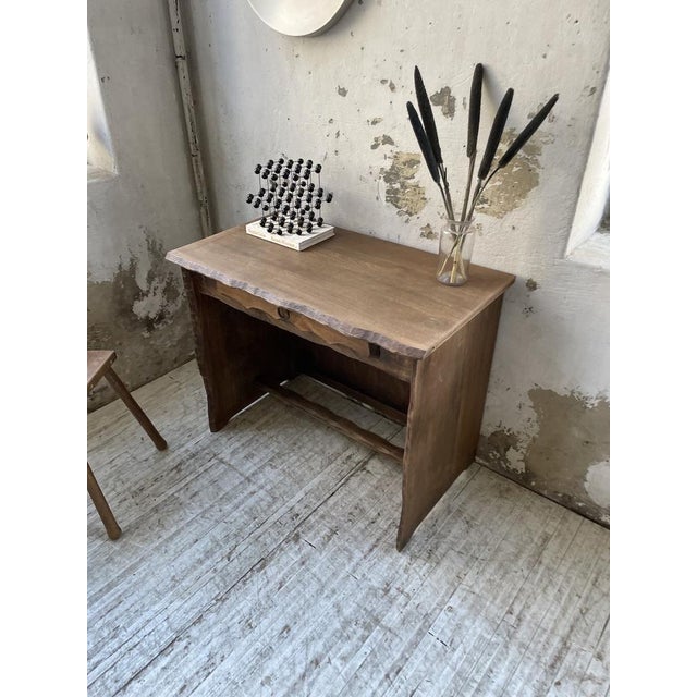 Aranjou Brutalist Desk in Elm, 1970s For Sale - Image 10 of 18