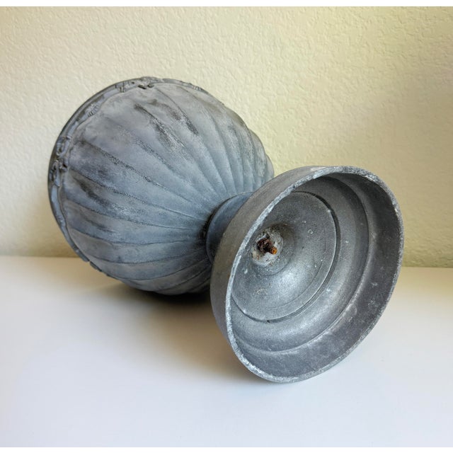 Neoclassic Adams Style English Garden Urns, a Pair, Late 19th Century For Sale - Image 14 of 15