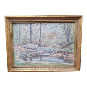 Small Vintage Plein Air Painting Joseph B. Grossman
