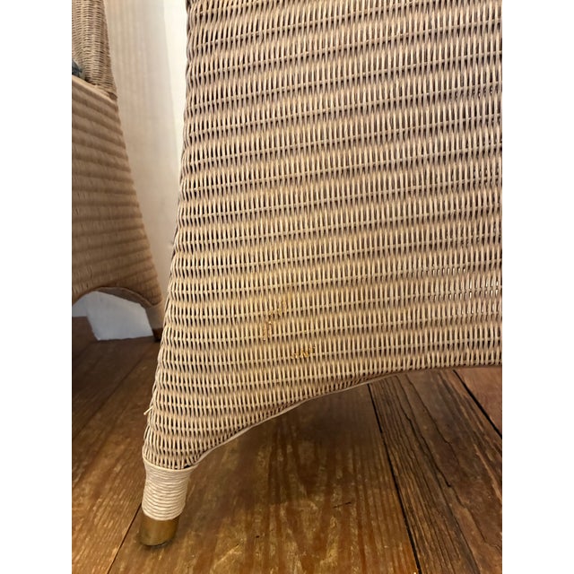 Lloyd Loom Woven Dining Chairs With Custom Kravet Cushions-Set of 4 For Sale - Image 13 of 18