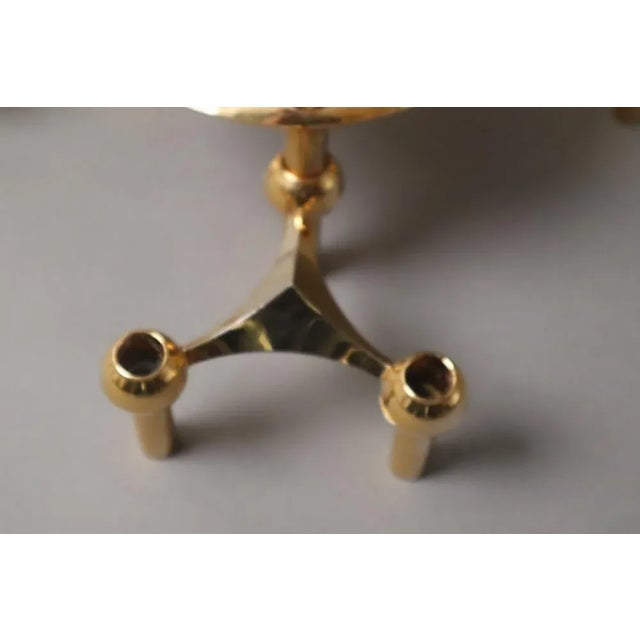 Gilded Candleholders from Nagel, 1970s, Set of 4 For Sale - Image 4 of 9