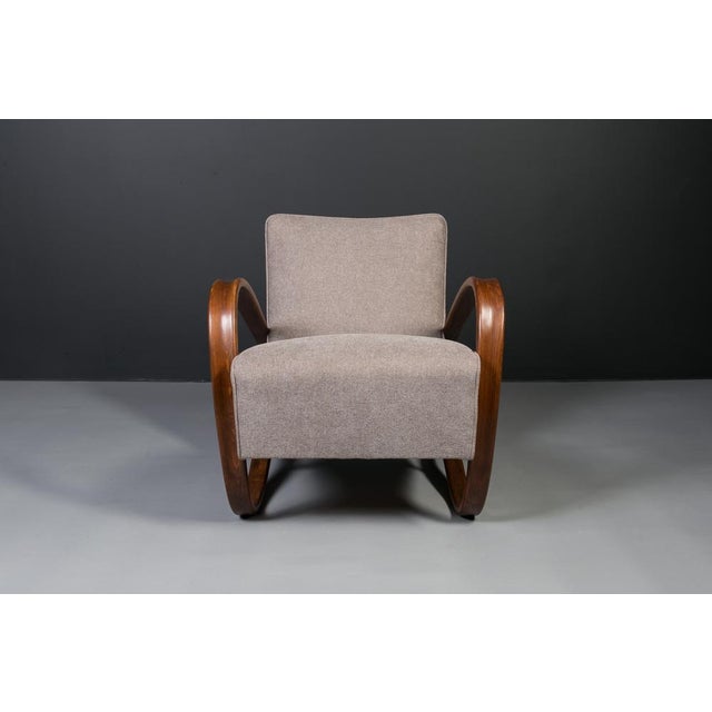 Art Deco Model H269 Armchairs by J. Halabala, 1930s, Set of 2 For Sale - Image 9 of 14