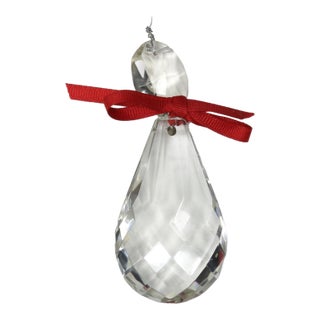 1800s French Chandelier Crystal Ornament For Sale