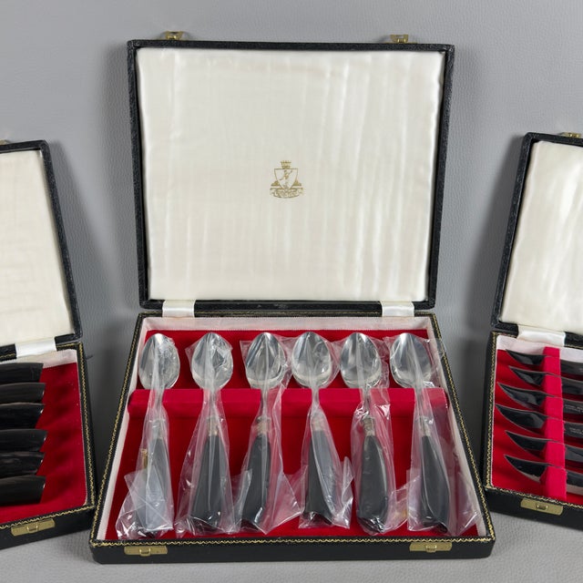 English Cutlery Set from Samuel Peace, Set of 18 For Sale - Image 3 of 12