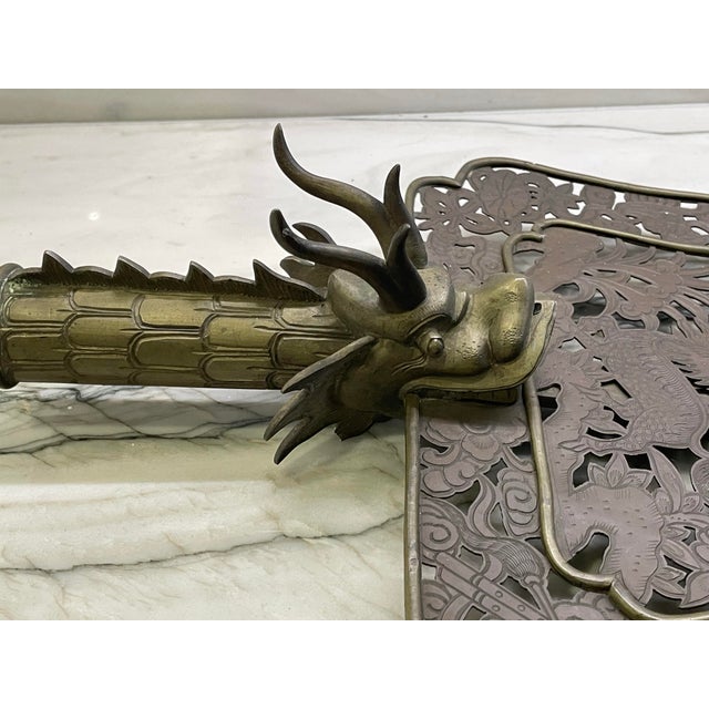 Antique Chinese 19th Century Votive Pole Arm Fan Shape Temple Standard For Sale - Image 12 of 12