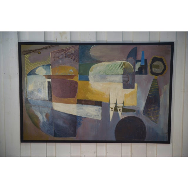 Elizaga, Abstract Composition, 1969, Canvas Painting For Sale - Image 9 of 14