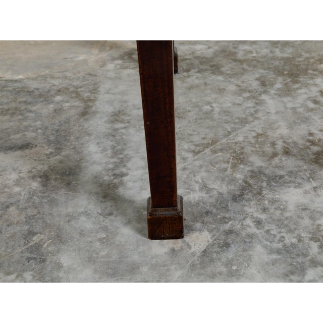 English English 1820s Mahogany Server with White Veined Marble Top and Lateral Drawer For Sale - Image 3 of 12