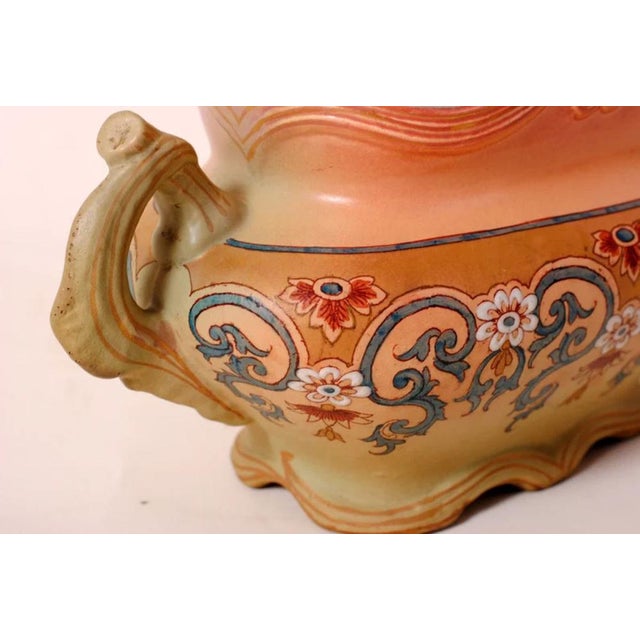 Antique French ceramic planter It is glazed and painted Perfect for a small indoor garden In excellent condition...