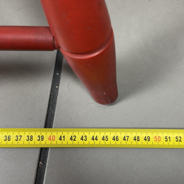 Modernist Red Lacquered Wooden Chair from Pizzetti Roma, 1970s For Sale - Image 12 of 16