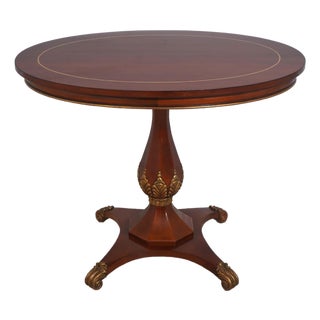 John Widdicomb Cherry Pedestal Oval Center Table For Sale