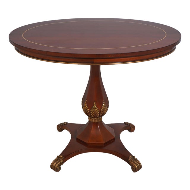 John Widdicomb Cherry Pedestal Oval Center Table For Sale