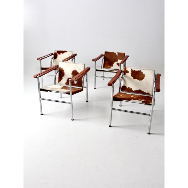 Le Corbusier Lc1 Sling Chairs Set Of 4 Chairish