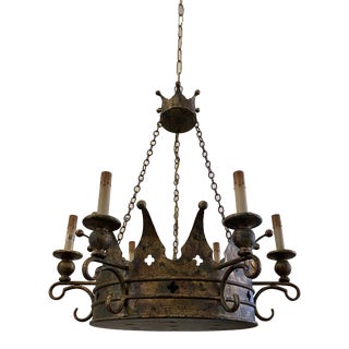 Currey and Company Crown Chandelier For Sale