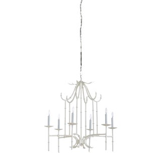 Wildwood Bamboo Chandelier - White For Sale