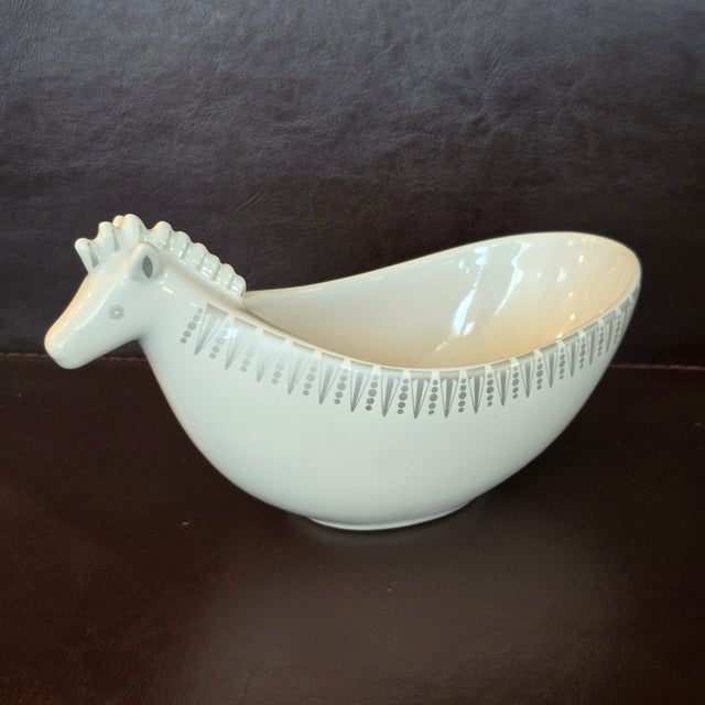Jonathan Adler Jonathan Adler Zebra Open Bowl 8” Silver Design Happy Chic Trinket Nut Candy Dish For Sale - Image 4 of 6