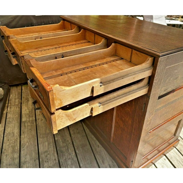 Early 20th Century Antique 6 Drawer Library Oak Card Catalog